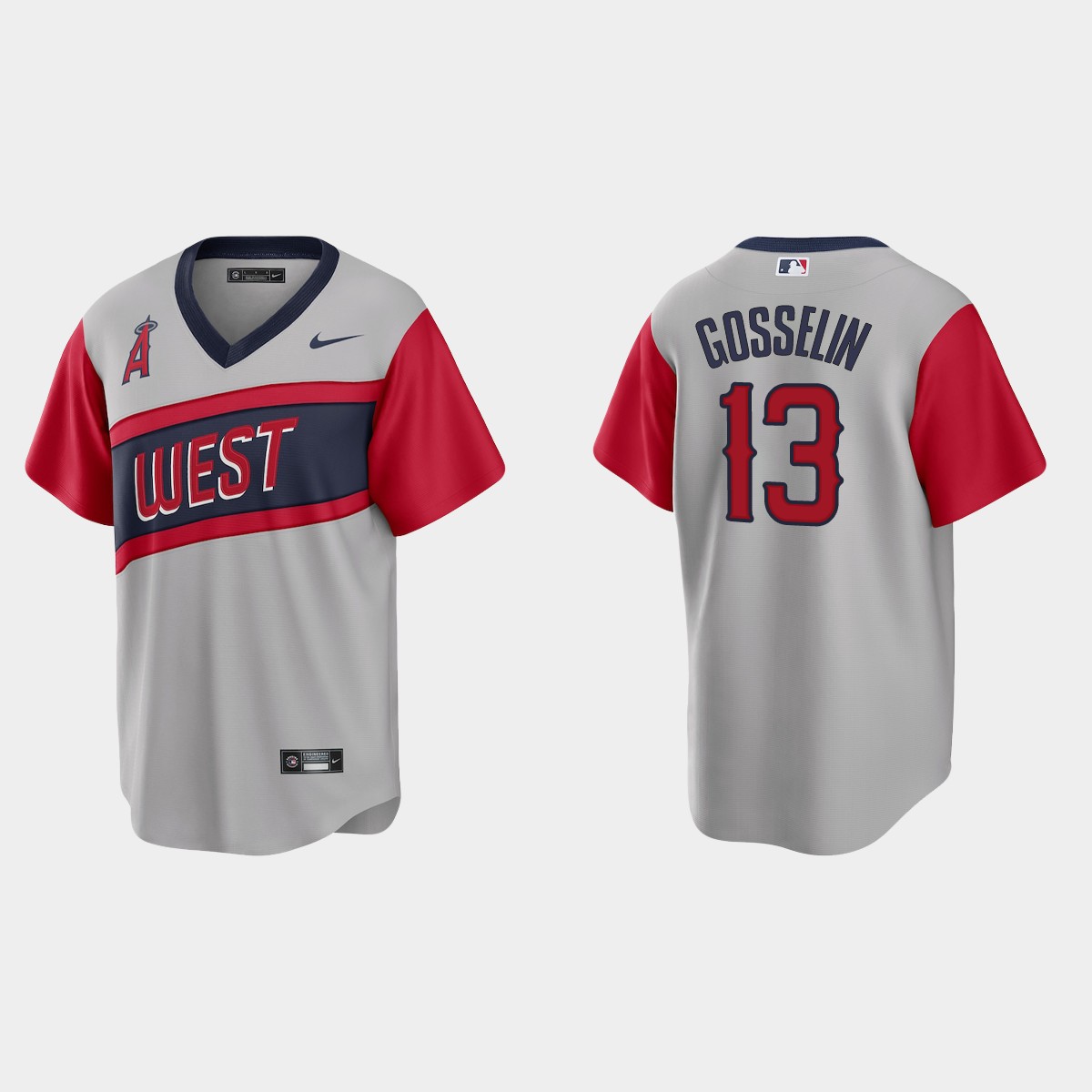 Los Angeles Angels #13 Phil Gosselin Men's Nike Gray 2021 Little League Classic Game MLB Jersey