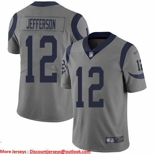 Nike Rams #12 Van Jefferson Gray Men's Stitched NFL Limited Inverted Legend Jersey