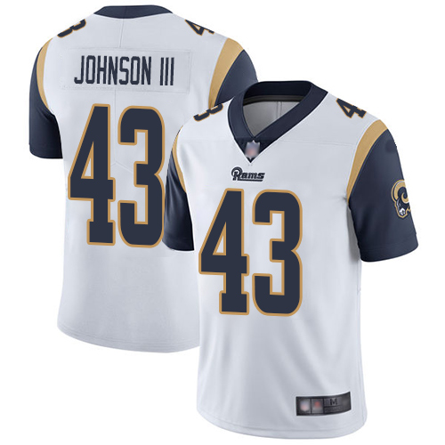 Rams #43 John Johnson III White Men's Stitched Football Vapor Untouchable Limited Jersey Rams #43 John Johnson III White Men's Stitched Football Vapor Untouchable Limited Jersey
