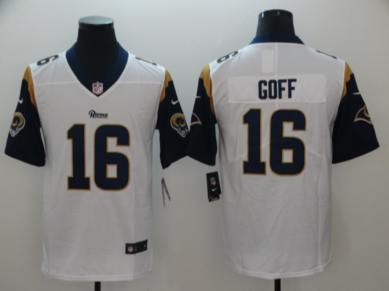 Nike Rams 16 Jared Goff White Vapor Untouchable Limited Jersey Nike Rams 16 Jared Goff White Vapor Untouchable Limited Jersey