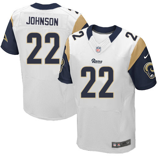 Nike Rams #22 Trumaine Johnson White Men's Stitched NFL Elite Jersey Nike Rams #22 Trumaine Johnson White Men's Stitched NFL Elite Jersey