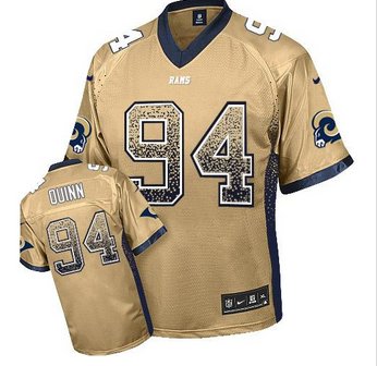 New Los Angeles Rams #94 Robert Quinn Gold Men's Stitched NFL Elite Drift Fashion Jersey