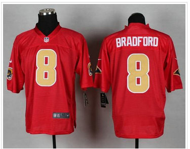 New Los Angeles Rams#8 Sam Bradford Red NFL Elite QB Practice Jersey
