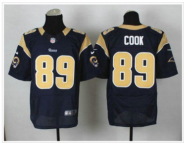 New Los Angeles Rams #89 Jared Cook Navy Blue Team Color NFL Elite Jersey