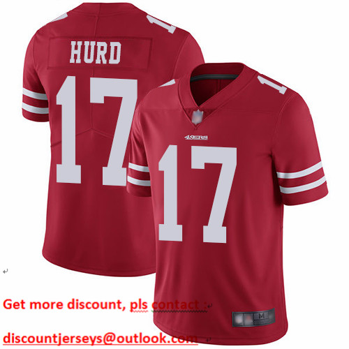 49ers #17 Jalen Hurd Red Team Color Youth Stitched Football Vapor Untouchable Limited Jersey