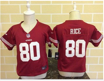 Toddler Nike San Francisco 49ers #80 Jerry Rice Red Team Color Stitched NFL Elite Jersey