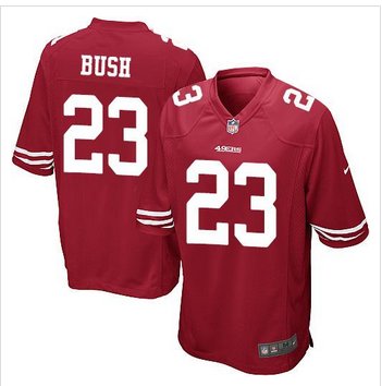Youth New 49ers #23 Reggie Bush Red Team Color Stitched NFL Elite Jersey