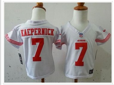 Toddler NEW 49ers #7 Colin Kaepernick White Stitched NFL Elite Jersey