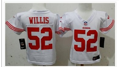 Toddler NEW 49ers #52 Patrick Willis White Stitched NFL Elite Jersey