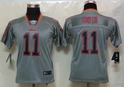 Youth NEW San Francisco 49ers 11 Alex Smith Grey Shadow NFL Jerseys
