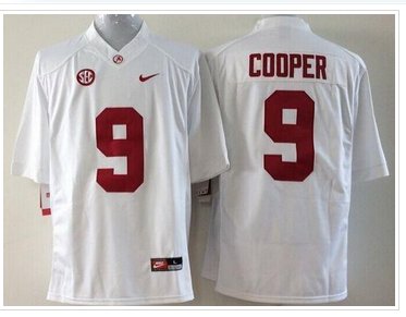 Youth NCAA Crimson Tide #9 Amari Cooper White SEC Patch Stitched Jersey Youth NCAA Crimson Tide #9 Amari Cooper White SEC Patch Stitched Jersey
