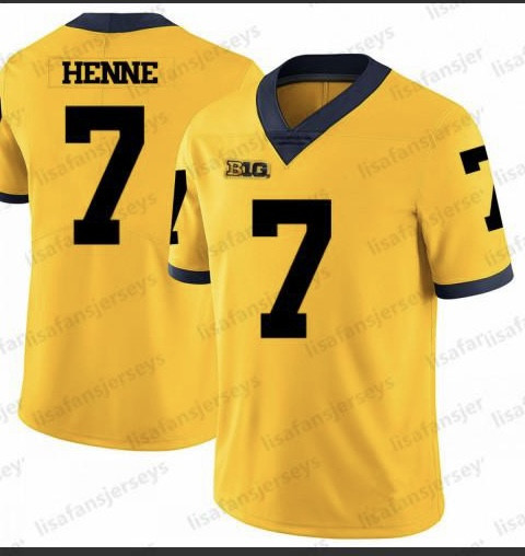 Men Michigan Wolverines #7 Henne College Football Limited Jersey Yellow Men Michigan Wolverines #7 Henne College Football Limited Jersey Yellow