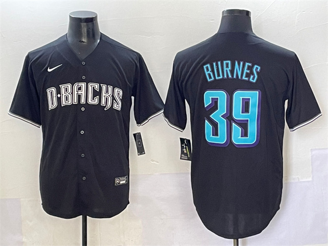 Men's Arizona Diamondbacks #39 Corbin Burnes Black Stitched Baseball Jersey Men's Arizona Diamondbacks #39 Corbin Burnes Black Stitched Baseball Jersey