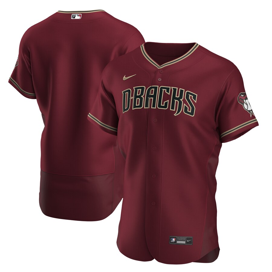 Arizona Diamondbacks Men's Nike Crimson Authentic Alternate Team MLB Jersey Arizona Diamondbacks Men's Nike Crimson Authentic Alternate Team MLB Jersey