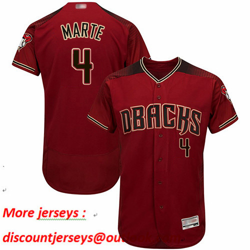 Diamondbacks #4 Ketel Marte Sedona Red Flexbase Authentic Collection Stitched Baseball Jersey