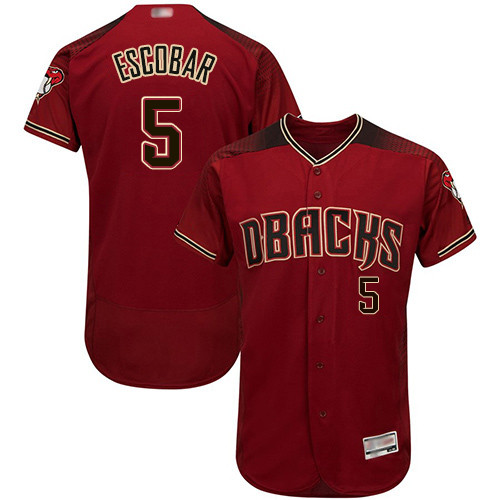 Diamondbacks #5 Eduardo Escobar Sedona Red Flexbase Authentic Collection Stitched Baseball Jersey Diamondbacks #5 Eduardo Escobar Sedona Red Flexbase Authentic Collection Stitched Baseball Jersey