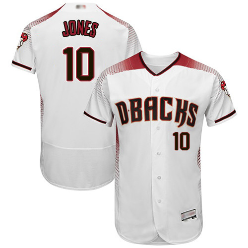 Diamondbacks #10 Adam Jones White Crimson Flexbase Authentic Collection Stitched Baseball Jersey Diamondbacks #10 Adam Jones White Crimson Flexbase Authentic Collection Stitched Baseball Jersey