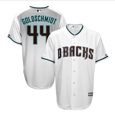 Men's Arizona Diamondbacks #44 Paul Goldschmidt Majestic White Home Cool Base Player Jersey