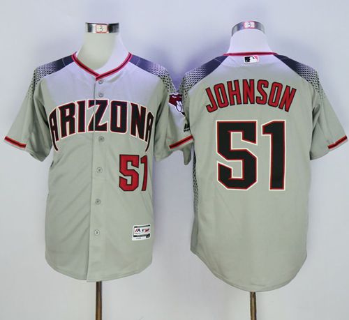 Diamondbacks #51 Randy Johnson Gray Brick New Cool Base Stitched MLB Jersey Diamondbacks #51 Randy Johnson Gray Brick New Cool Base Stitched MLB Jersey