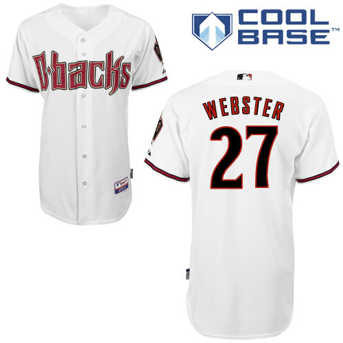 Arizona Diamondbacks #27 Webster White Authentic Personalized Home cool Jersey Arizona Diamondbacks #27 Webster White Authentic Personalized Home cool Jersey