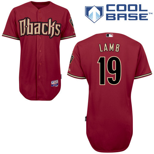 Arizona Diamondbacks #19 Lamb Red Authentic Personalized Alternate cool Jersey
