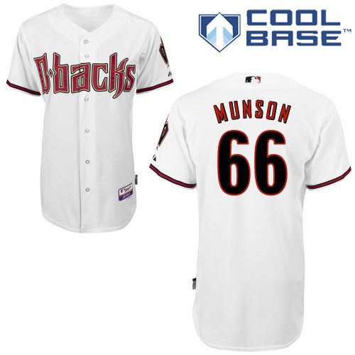 Arizona Diamondbacks #66 Munson White Authentic Personalized Home cool Jersey
