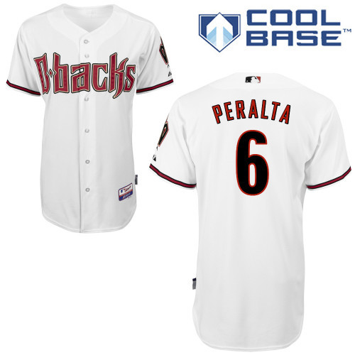 Arizona Diamondbacks #6 peralta White Authentic Personalized Home cool Jersey Arizona Diamondbacks #6 peralta White Authentic Personalized Home cool Jersey