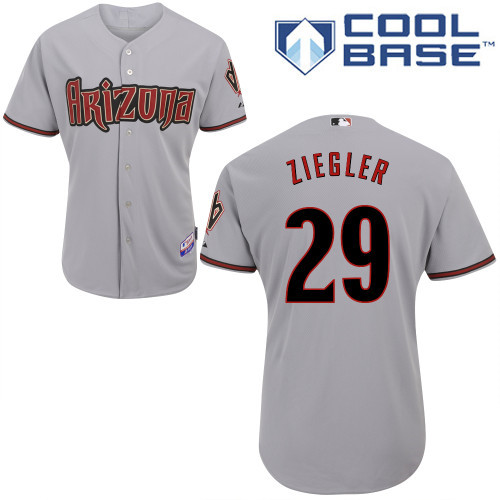 Arizona Diamondbacks #29 Ziegler Grey Authentic Personalized Road cool Jersey Arizona Diamondbacks #29 Ziegler Grey Authentic Personalized Road cool Jersey