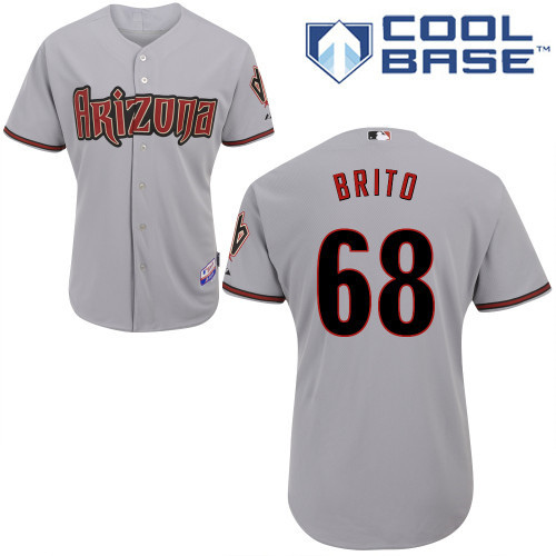 Arizona Diamondbacks #68 Brito Grey Authentic Personalized Road cool Jersey Arizona Diamondbacks #68 Brito Grey Authentic Personalized Road cool Jersey