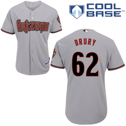 Arizona Diamondbacks #62 Drury Grey Authentic Personalized Road cool Jersey Arizona Diamondbacks #62 Drury Grey Authentic Personalized Road cool Jersey