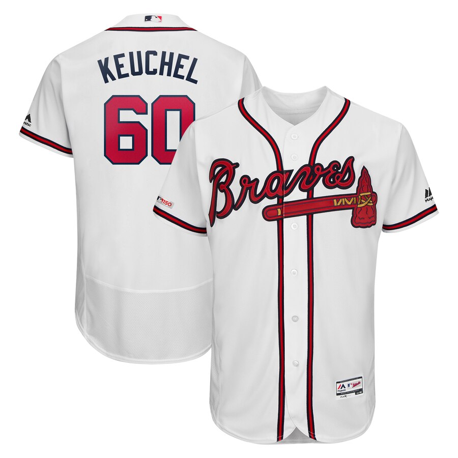 Braves 60 Dallas Keuchel White 150th Patch Flexbase Jersey Braves 60 Dallas Keuchel White 150th Patch Flexbase Jersey