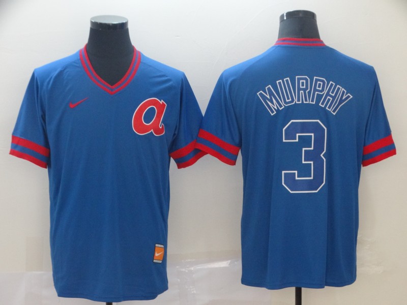 Braves 3 Dale Murphy Royal Throwback Jersey Braves 3 Dale Murphy Royal Throwback Jersey