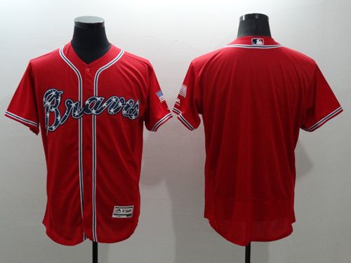 Braves Blank Red Flexbase Authentic Collection Stitched MLB Jersey Braves Blank Red Flexbase Authentic Collection Stitched MLB Jersey