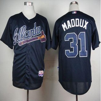 Atlanta Braves #31 Greg Maddux Blue Cool Base Stitched Baseball Jersey Atlanta Braves #31 Greg Maddux Blue Cool Base Stitched Baseball Jersey