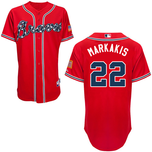 Atlanta Braves #20 Markakis Gonzalez Red Authentic Personalized Alternate Jersey Atlanta Braves #20 Markakis Gonzalez Red Authentic Personalized Alternate Jersey