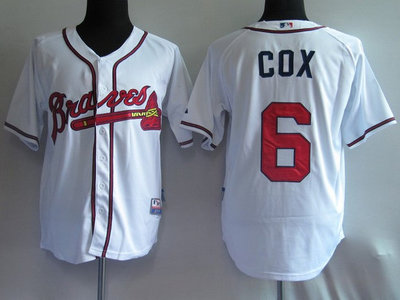 Atlanta Braves 6# Cox White jerseys Atlanta Braves 6# Cox White jerseys