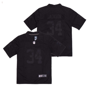 Raiders #34 Jackson Black City Edition Jersey Raiders #34 Jackson Black City Edition Jersey
