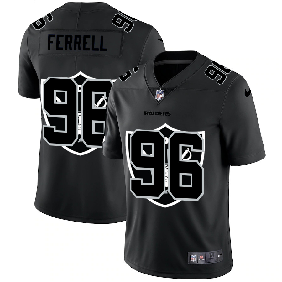 Las Vegas Raiders #96 Clelin Ferrell Men's Nike Team Logo Dual Overlap Limited NFL Jersey Black Las Vegas Raiders #96 Clelin Ferrell Men's Nike Team Logo Dual Overlap Limited NFL Jersey Black