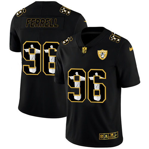 Las Vegas Raiders #96 Clelin Ferrell Nike Carbon Black Vapor Cristo Redentor Limited NFL Jersey