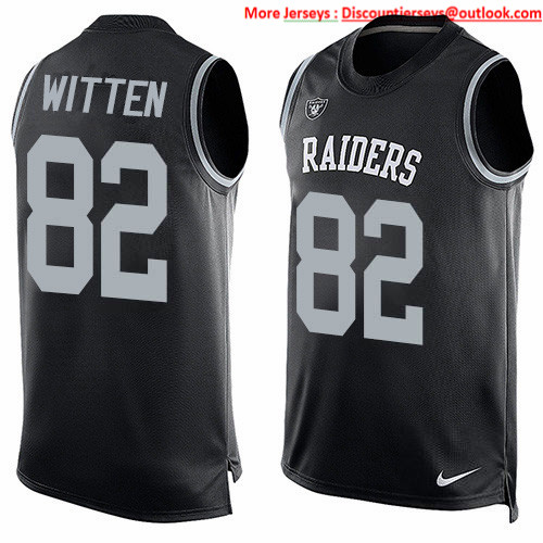 Nike Raiders #82 Jason Witten Black Team Color Men's Stitched NFL Limited Tank Top Jersey