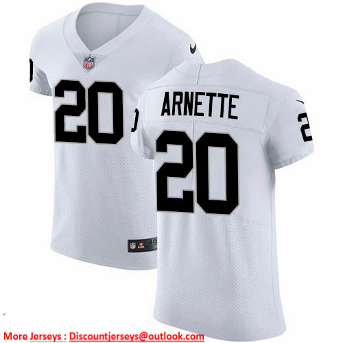 Nike Raiders #20 Damon Arnette White Men's Stitched NFL New Elite Jersey Nike Raiders #20 Damon Arnette White Men's Stitched NFL New Elite Jersey