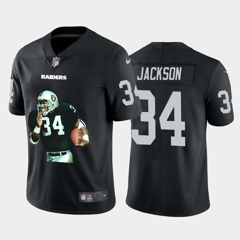 Nike Raiders 34 Bo Jackson Black Player Name Logo Vapor Untouchable Limited Jersey Nike Raiders 34 Bo Jackson Black Player Name Logo Vapor Untouchable Limited Jersey