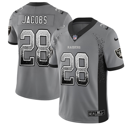 Raiders 28 Josh Jacobs Gray Drift Fashion Limited Jersey Raiders 28 Josh Jacobs Gray Drift Fashion Limited Jersey