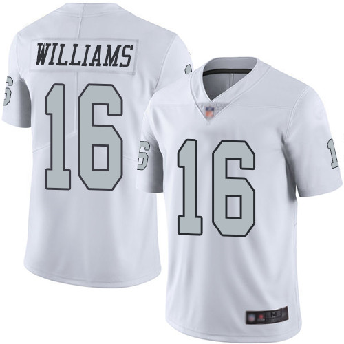 Raiders #16 Tyrell Williams White Men's Stitched Football Limited Rush Jersey Raiders #16 Tyrell Williams White Men's Stitched Football Limited Rush Jersey