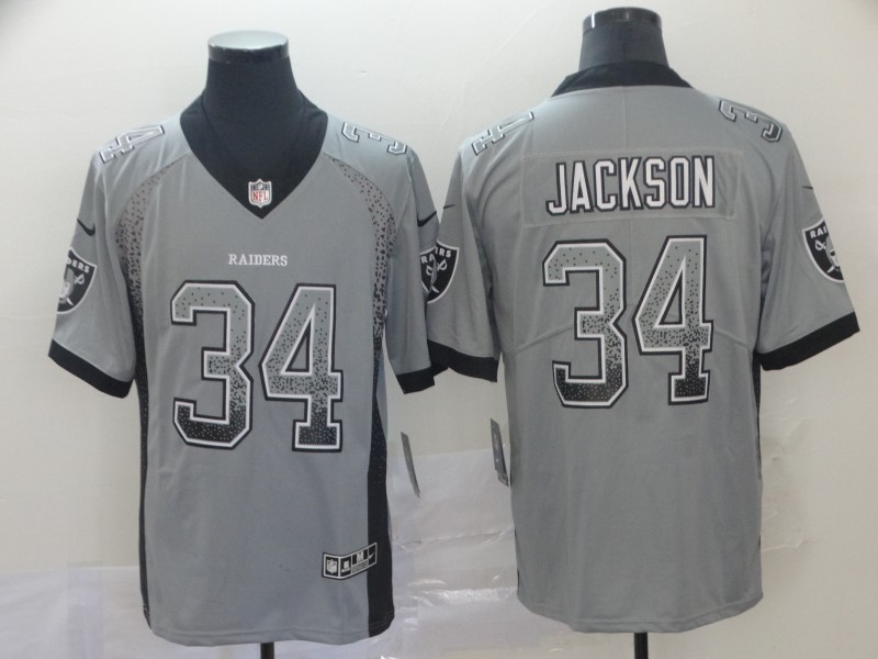 Nike Raiders 34 Bo Jackson Gray Drift Fashion Limited Jersey Nike Raiders 34 Bo Jackson Gray Drift Fashion Limited Jersey