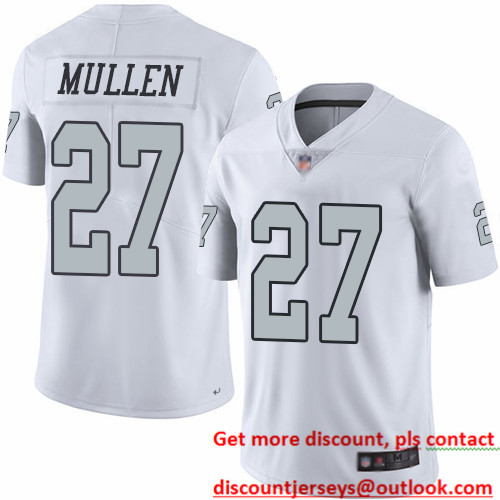 Raiders #27 Trayvon Mullen White Men's Stitched Football Limited Rush Jersey Raiders #27 Trayvon Mullen White Men's Stitched Football Limited Rush Jersey
