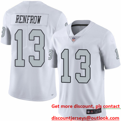 Raiders #13 Hunter Renfrow White Men's Stitched Football Limited Rush Jersey