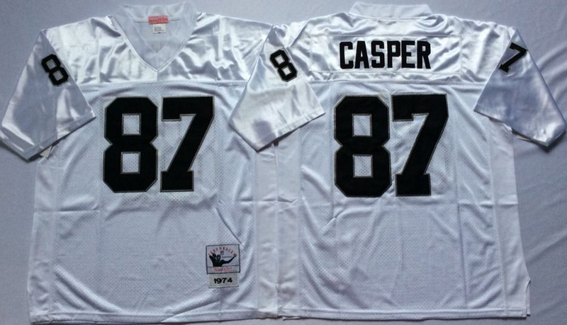 Mitchell And Ness Raiders #87 casper white Throwback Stitched NFL Jersey Mitchell And Ness Raiders #87 casper white Throwback Stitched NFL Jersey