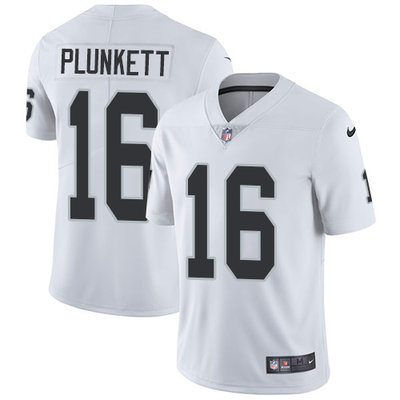 Nike Raiders #16 Jim Plunkett White Men's Stitched NFL Vapor Untouchable Limited Jersey Nike Raiders #16 Jim Plunkett White Men's Stitched NFL Vapor Untouchable Limited Jersey
