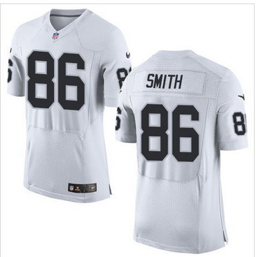 Nike Oakland Raiders #86 Lee Smith White Men's Stitched NFL New Elite Jersey Nike Oakland Raiders #86 Lee Smith White Men's Stitched NFL New Elite Jersey